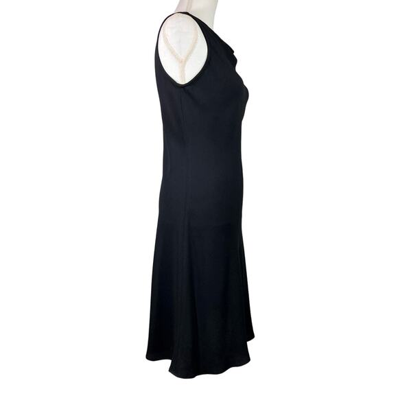 Jones New York Little Black Dress Draped Neck Sleeveless Size 10 - Picture 4 of 8